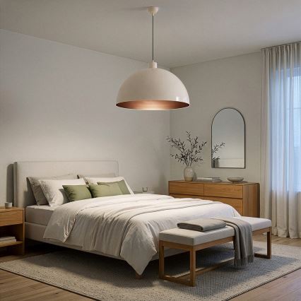 BRILAGI - LED luster na sajli METALO 1xE27/40W/230V prečnik 60 cm bež/bakarna