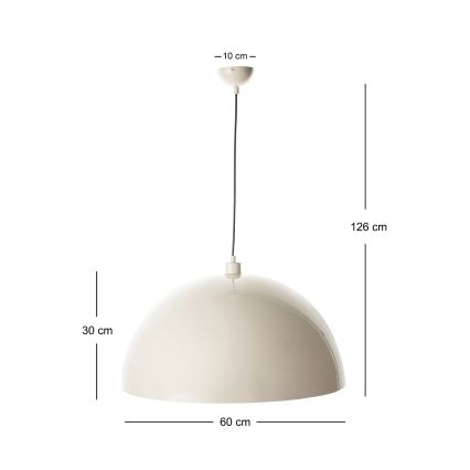BRILAGI - LED luster na sajli METALO 1xE27/40W/230V prečnik 60 cm bež/bakarna