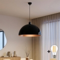 BRILAGI - LED luster na sajli METALO 1xE27/40W/230V prečnik 60 cm crna/bakarna