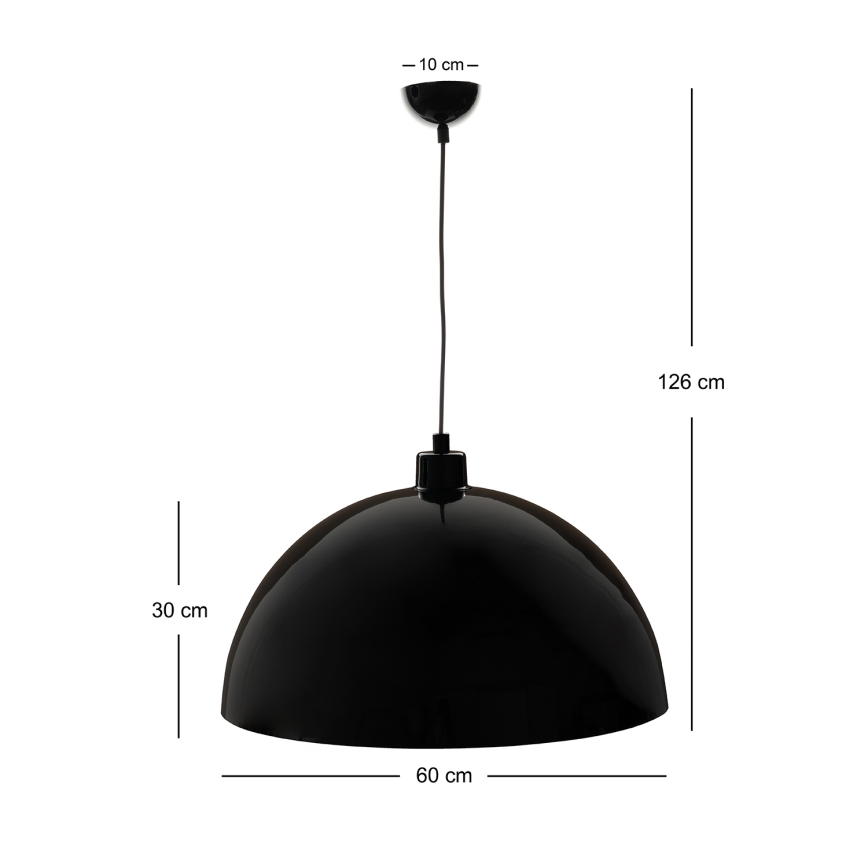 BRILAGI - LED luster na sajli METALO 1xE27/40W/230V prečnik 60 cm crna/bakarna