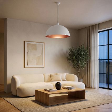BRILAGI - LED luster na sajli METALO 1xE27/40W/230V Ø 40 cm bela/bakarna