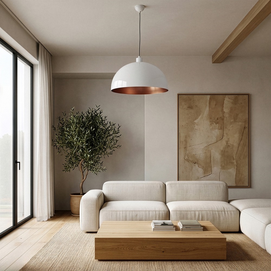 BRILAGI - LED luster na sajli METALO 1xE27/40W/230V Ø 40 cm bela/bakarna