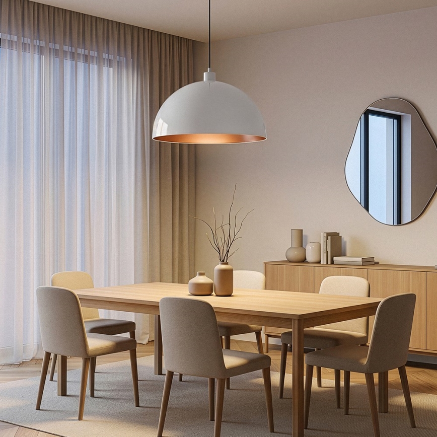 BRILAGI - LED luster na sajli METALO 1xE27/40W/230V Ø 40 cm bela/bakarna