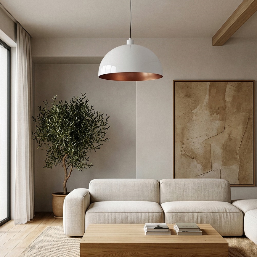 BRILAGI - LED luster na sajli METALO 1xE27/40W/230V Ø 40 cm bela/bakarna