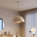 BRILAGI - LED luster na sajli METALO 1xE27/40W/230V Ø 40 cm bež/bakrena
