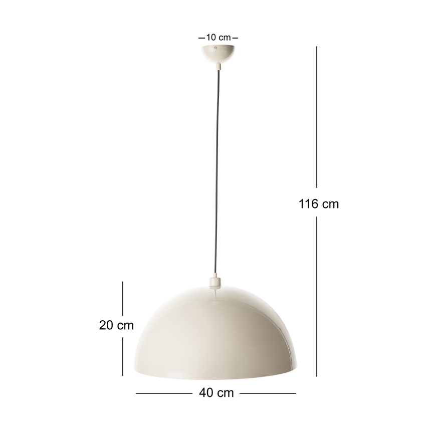 BRILAGI - LED luster na sajli METALO 1xE27/40W/230V Ø 40 cm bež/bakrena