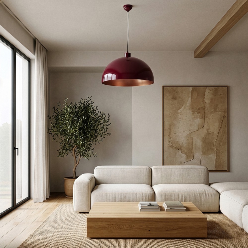 BRILAGI - LED luster na sajli METALO 1xE27/40W/230V Ø 40 cm bordo/bakarna