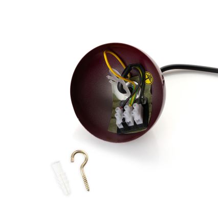 BRILAGI - LED luster na sajli METALO 1xE27/40W/230V Ø 40 cm bordo/bakarna