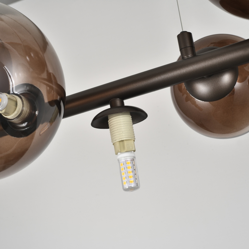 BRILAGI - LED luster na sajli MILLA 10xG9/3W/230V braon/dimljeno braon