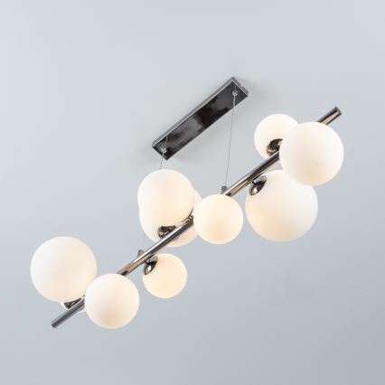 Brilagi - LED luster na sajli MILLA 10xG9/3W/230V crni hrom/bela