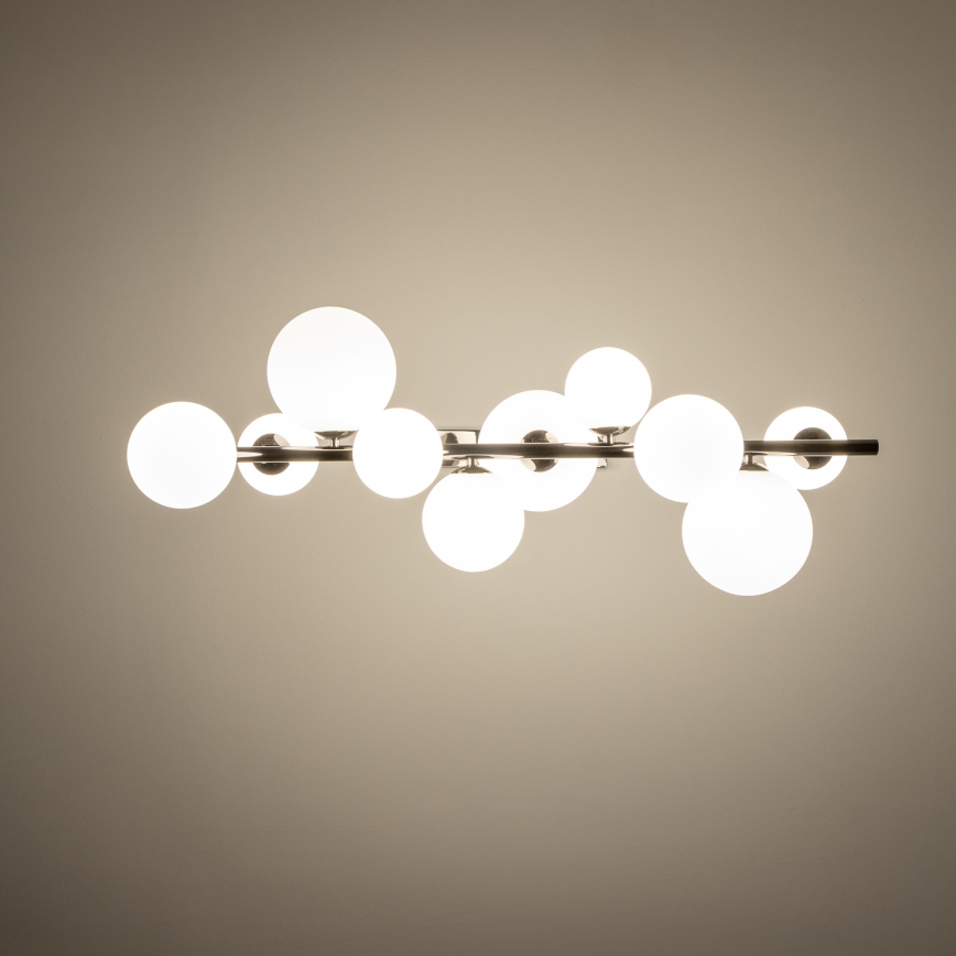 Brilagi - LED luster na sajli MILLA 10xG9/3W/230V crni hrom/bela