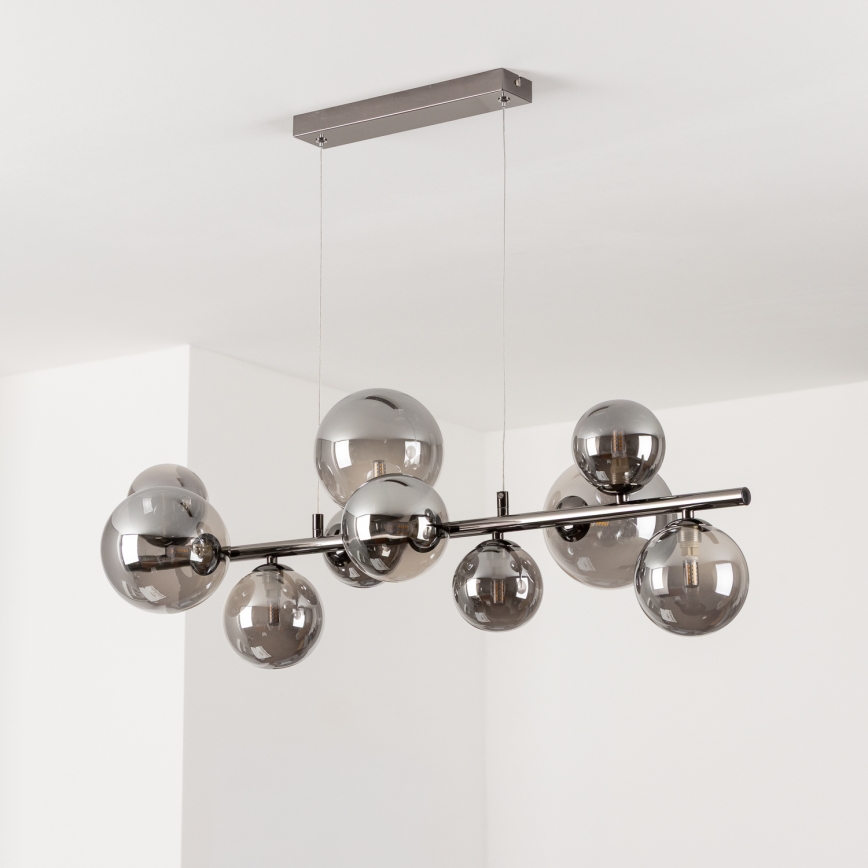 Brilagi - LED luster na sajli MILLA 10xG9/3W/230V crni hrom/dimljeno