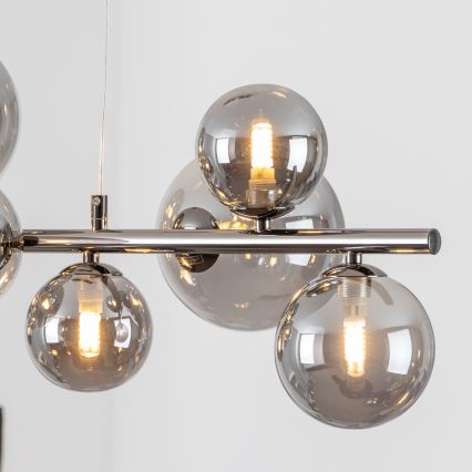 Brilagi - LED luster na sajli MILLA 10xG9/3W/230V crni hrom/dimljeno