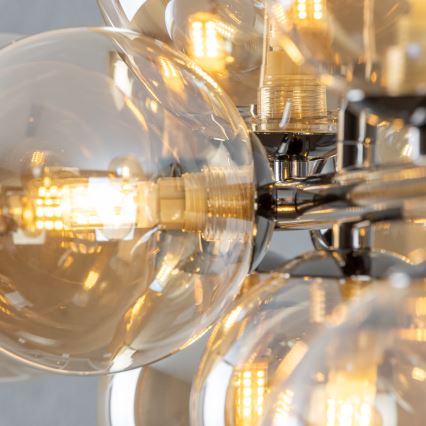 Brilagi - LED luster na sajli MILLA 10xG9/3W/230V crni hrom/zlatna