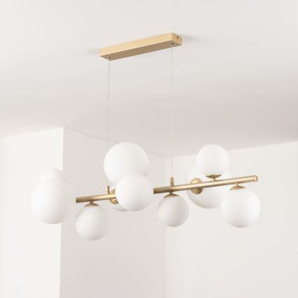 Brilagi - LED luster na sajli MILLA 10xG9/3W/230V zlatna/bela