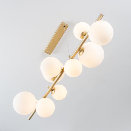 Brilagi - LED luster na sajli MILLA 10xG9/3W/230V zlatna/bela