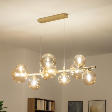 Brilagi - LED luster na sajli MILLA 10xG9/3W/230V zlatna
