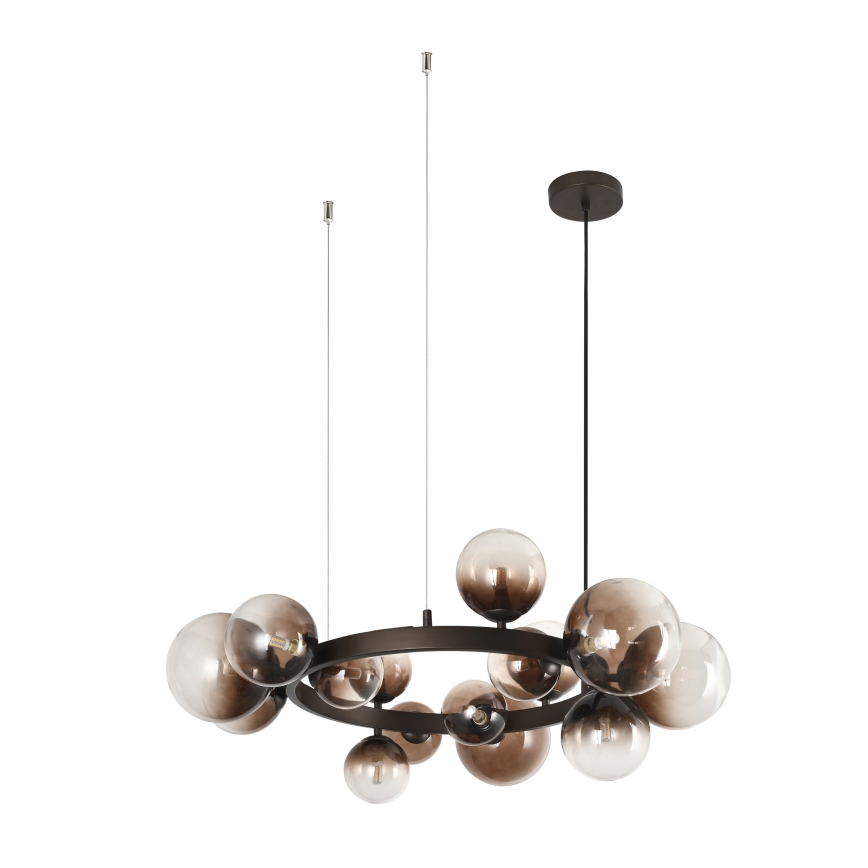 Brilagi - LED luster na sajli MILLA 15xG9/3W/230V braon/dimljeno braon