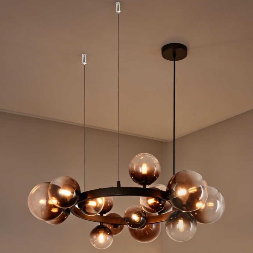 Brilagi - LED luster na sajli MILLA 15xG9/3W/230V braon/dimljeno braon