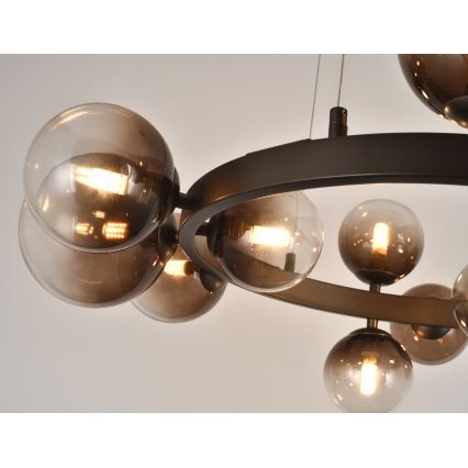 Brilagi - LED luster na sajli MILLA 15xG9/3W/230V braon/dimljeno braon