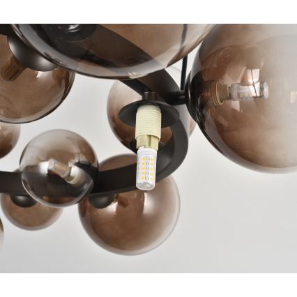 Brilagi - LED luster na sajli MILLA 15xG9/3W/230V braon/dimljeno braon