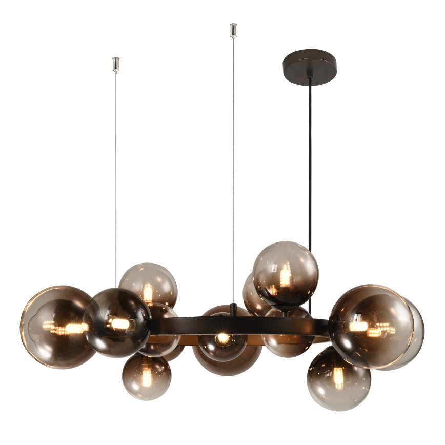 Brilagi - LED luster na sajli MILLA 15xG9/3W/230V braon/dimljeno braon