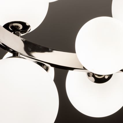 Brilagi - LED luster na sajli MILLA 15xG9/3W/230V crni hrom/bela