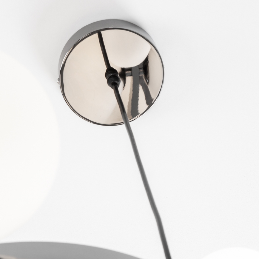 Brilagi - LED luster na sajli MILLA 15xG9/3W/230V crni hrom/bela