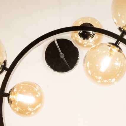 Brilagi - LED luster na sajli MILLA 15xG9/3W/230V crni hrom/zlatni