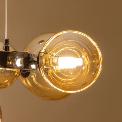 Brilagi - LED luster na sajli MILLA 15xG9/3W/230V crni hrom/zlatni