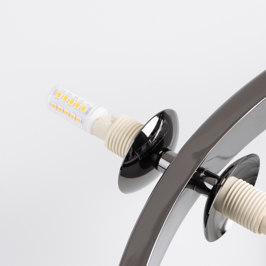 Brilagi - LED luster na sajli MILLA 15xG9/3W/230V crni hrom/zlatni