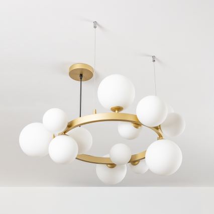 Brilagi - LED luster na sajli MILLA 15xG9/3W/230V zlatna/bela
