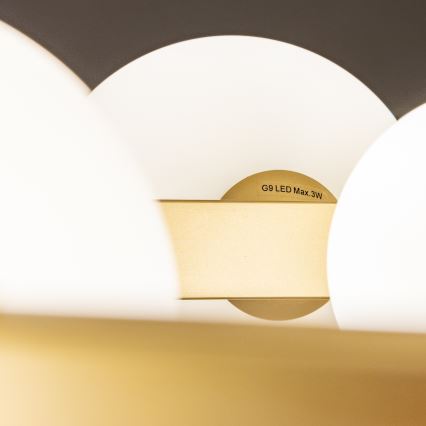 Brilagi - LED luster na sajli MILLA 15xG9/3W/230V zlatna/bela