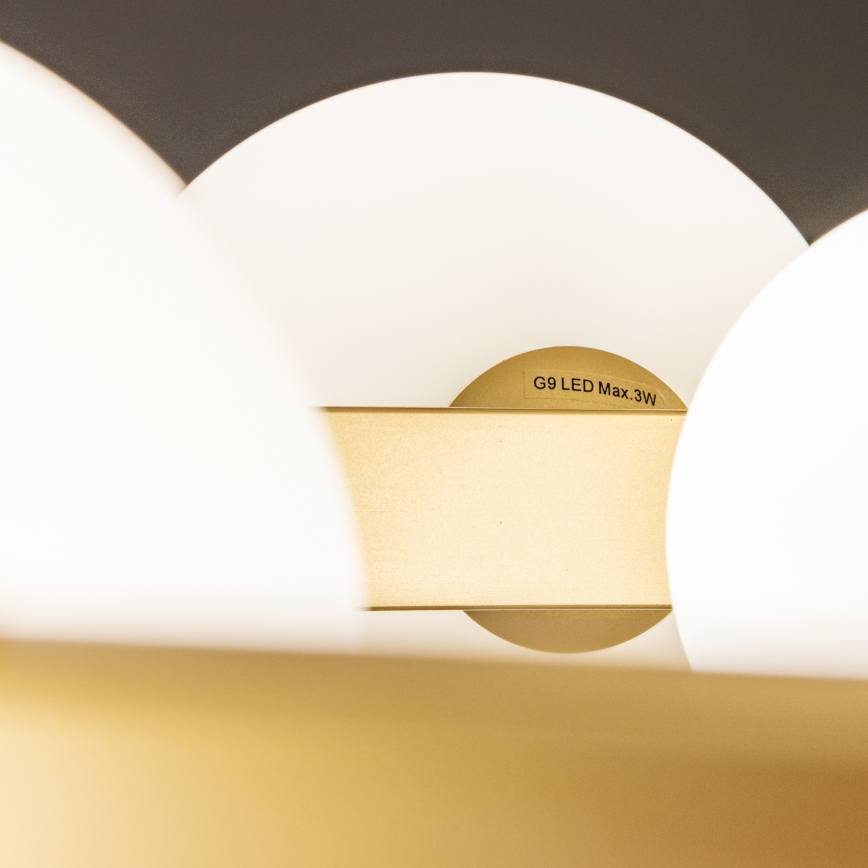 Brilagi - LED luster na sajli MILLA 15xG9/3W/230V zlatna/bela