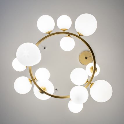 Brilagi - LED luster na sajli MILLA 15xG9/3W/230V zlatna/bela
