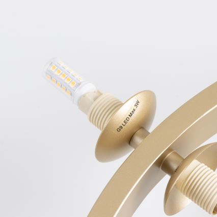 Brilagi - LED luster na sajli MILLA 15xG9/3W/230V zlatna/bela