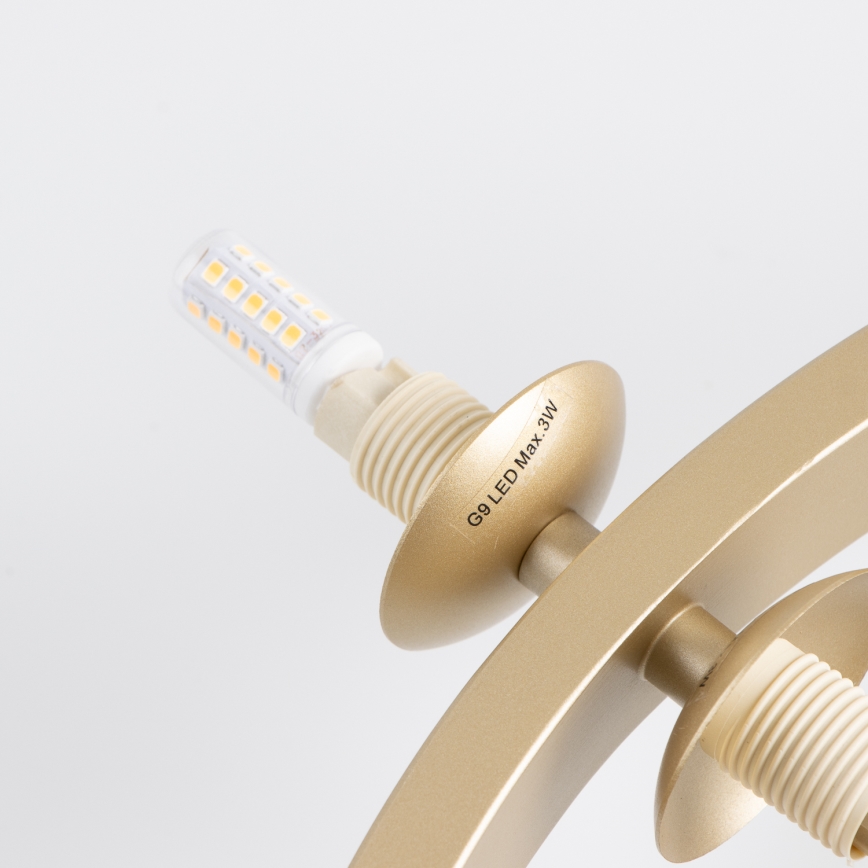 Brilagi - LED luster na sajli MILLA 15xG9/3W/230V zlatna/bela