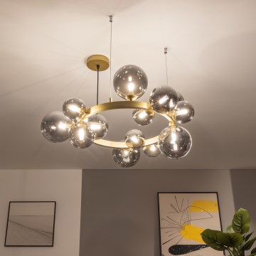 Brilagi - LED luster na sajli MILLA 15xG9/3W/230V zlatna/dimljena