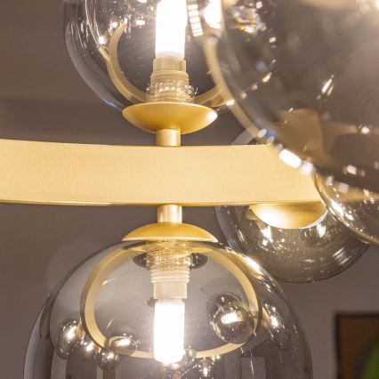 Brilagi - LED luster na sajli MILLA 15xG9/3W/230V zlatna/dimljena