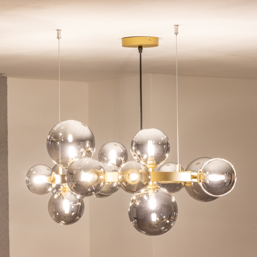 Brilagi - LED luster na sajli MILLA 15xG9/3W/230V zlatna/dimljena