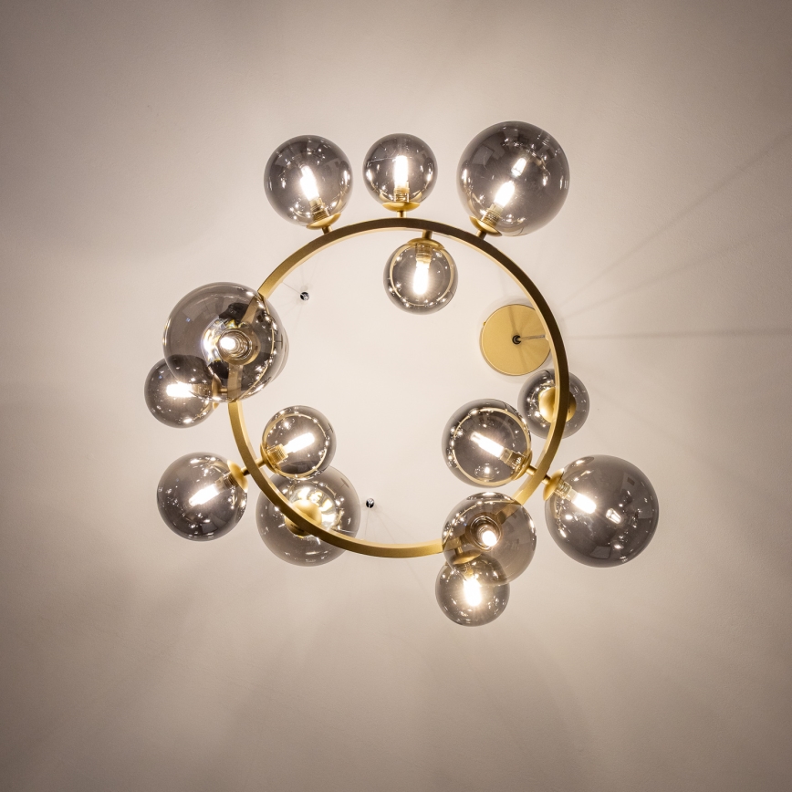 Brilagi - LED luster na sajli MILLA 15xG9/3W/230V zlatna/dimljena