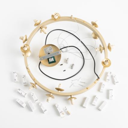 Brilagi - LED luster na sajli MILLA 15xG9/3W/230V zlatna/dimljena