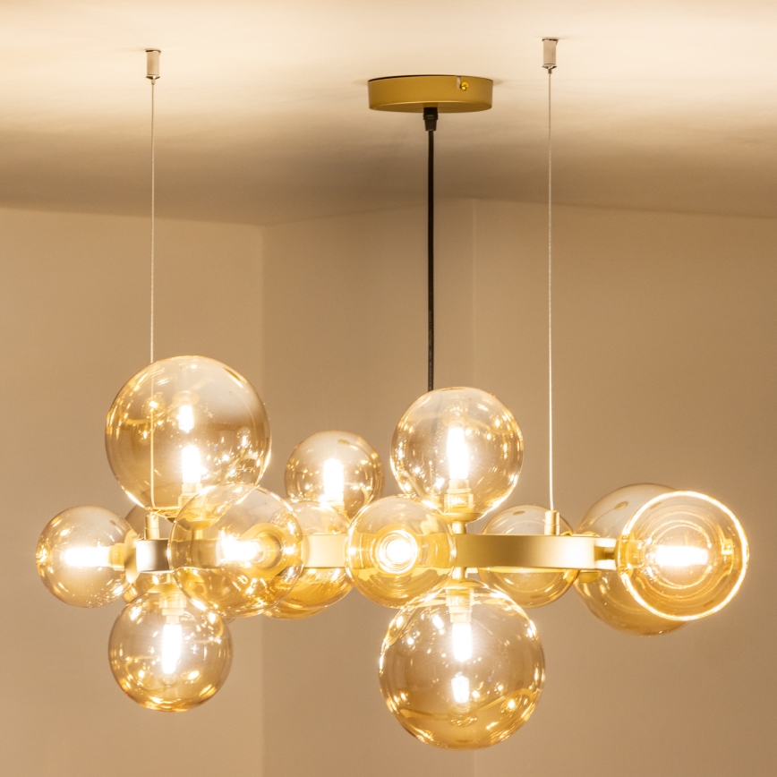 Brilagi - LED luster na sajli MILLA 15xG9/3W/230V zlatna