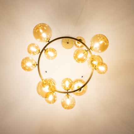 Brilagi - LED luster na sajli MILLA 15xG9/3W/230V zlatna