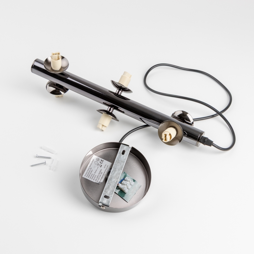 Brilagi - LED luster na sajli MILLA 6xG9/3W/230V crni hrom/bela