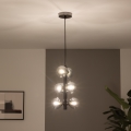 Brilagi - LED luster na sajli MILLA 6xG9/3W/230V crni hrom/dimljeno