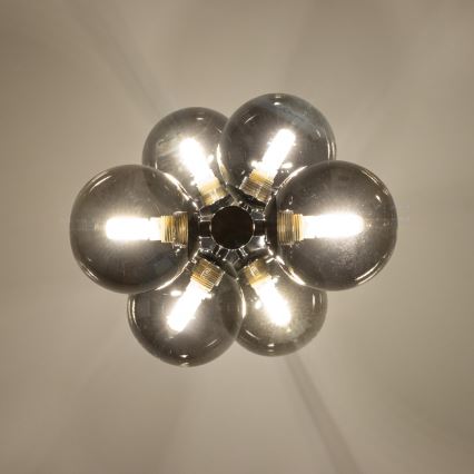 Brilagi - LED luster na sajli MILLA 6xG9/3W/230V crni hrom/dimljeno