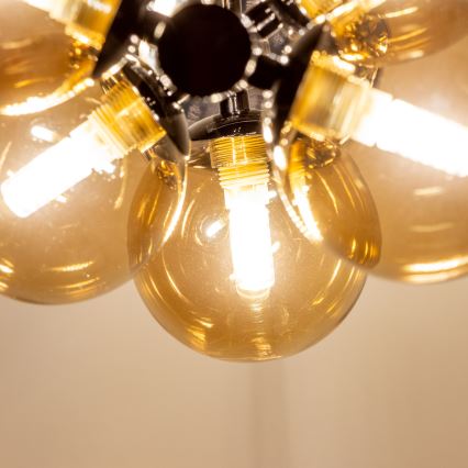 Brilagi - LED luster na sajli MILLA 6xG9/3W/230V crni hrom/zlatna