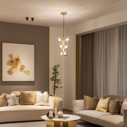 BRILAGI - LED luster na sajli MILLA 6xG9/3W/230V zlatna/zadimljena
