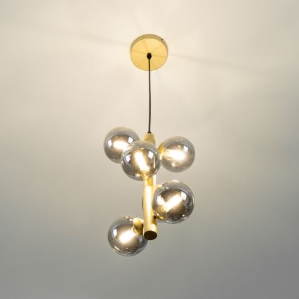 BRILAGI - LED luster na sajli MILLA 6xG9/3W/230V zlatna/zadimljena